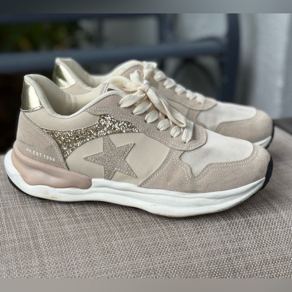 Vintage Havana Nude Glitter Run Women’s 9 Rose Gold Running Sneakers Used Once - Picture 1 of 10